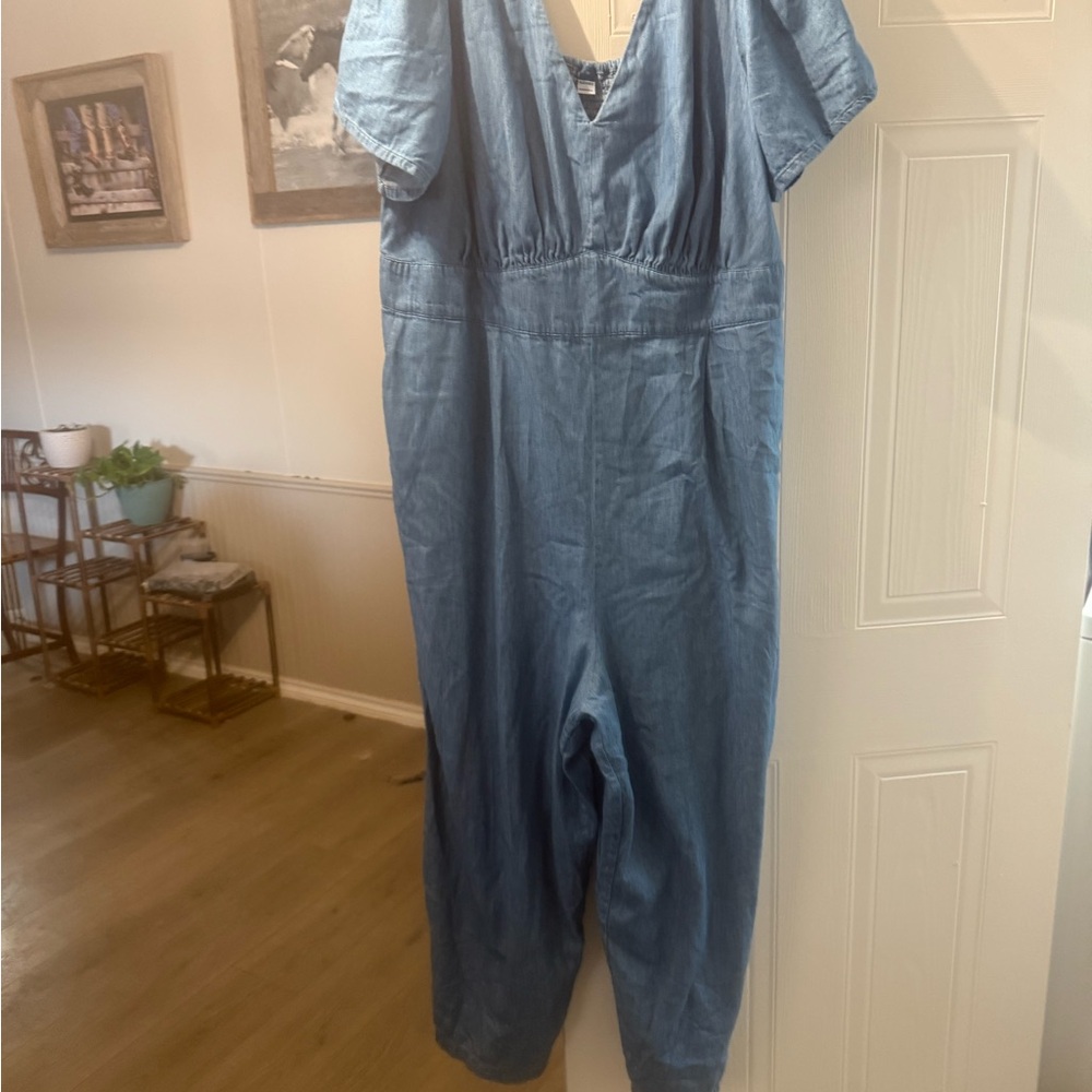 Old Navy Chambray Blue Jumpsuit